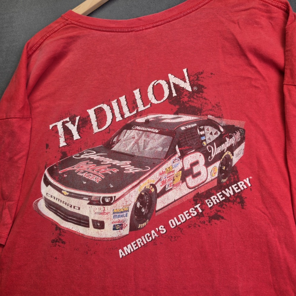 Yuengling Light Lager T Shirt Mens 3XL Red Ty Dillon NASCAR 3 Camaro Graphic Tee